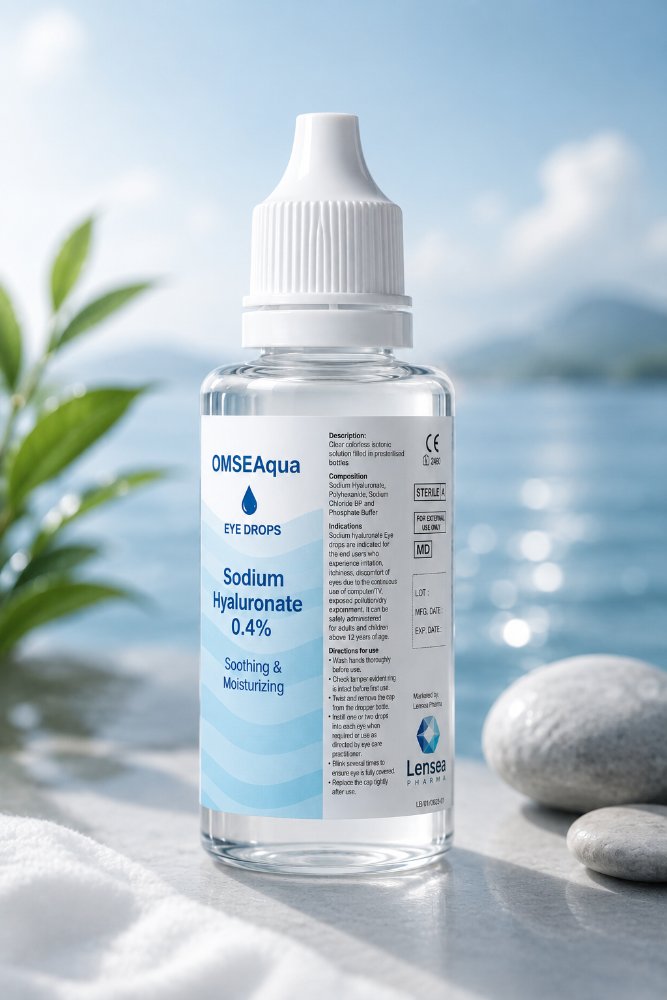 OMSEAqua — Sodium Hyaluronate 0.4% · soothing & moisturizing